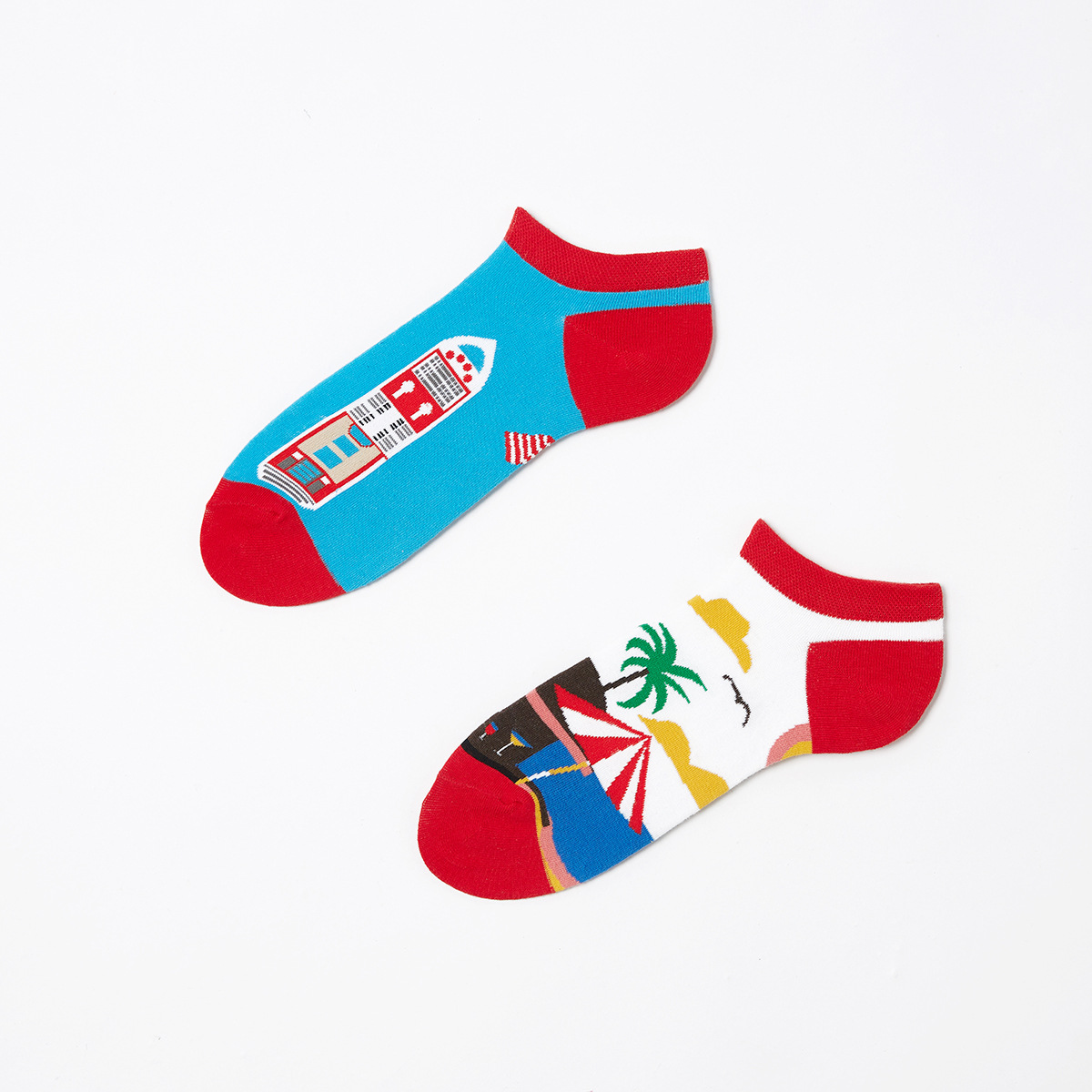 2020 Spring Summer Creative Personality Pattern Socks Cartoon Couple Men Women Socks Tide AB Sock Mismatched Socks